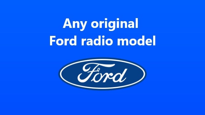 different ford radio model