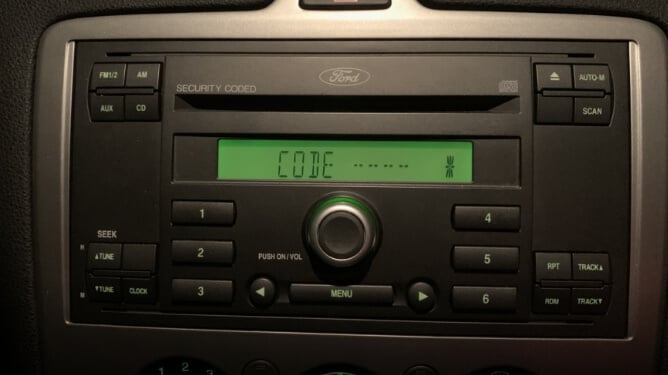 ford sanyo radio code