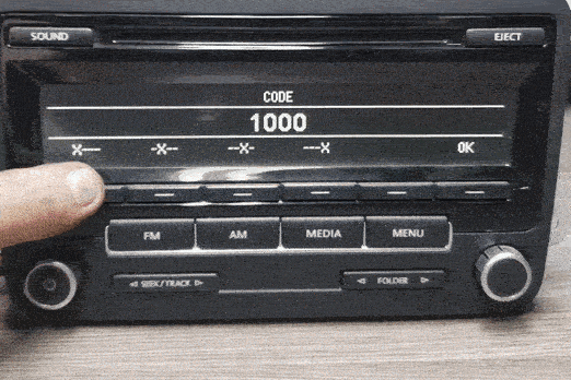 Anleitung VW Radio Code eingeben Schritt für Schritt