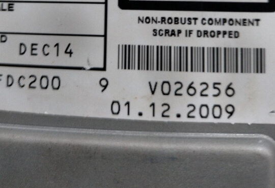 Série V sur l'étiquette